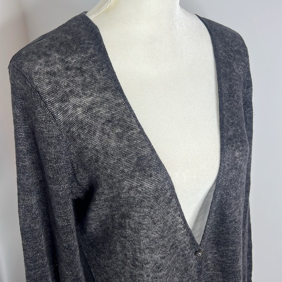 EILEEN FISHER 100% Linen Lagenlook Artsy Minimalist Contemporary Button Cardigan - Picture 4 of 15